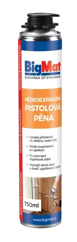 Pěna montážní pistolová nízkoexpanzní BigMat 750ml Den Braven