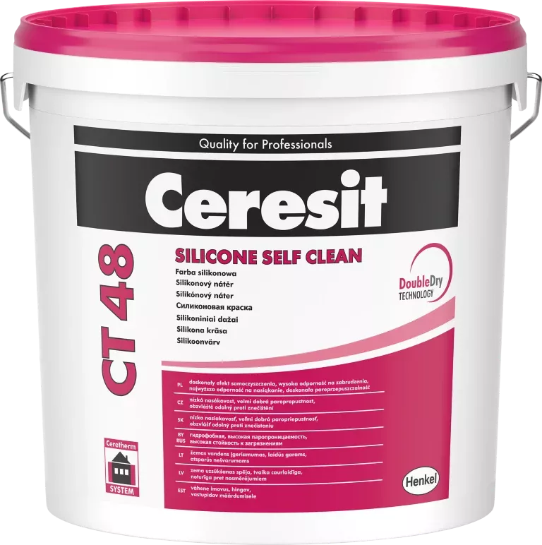 CERESIT CT 48 SILICONE SELF CLEAN fasádní barva bílá