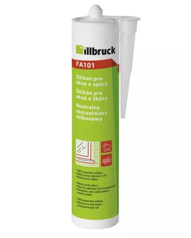 Illbruck Tmel silikonový pro okna a spáry FA101 bílý 310ml Illbruck Tmel silikonový pro okna a spáry FA101 bílý 310ml