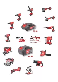 Vrtačka AKU FESTA SHARE20V 2x baterie 2.0Ah, nabíječka, kufr 26005 FESTA POWER x TOOLS