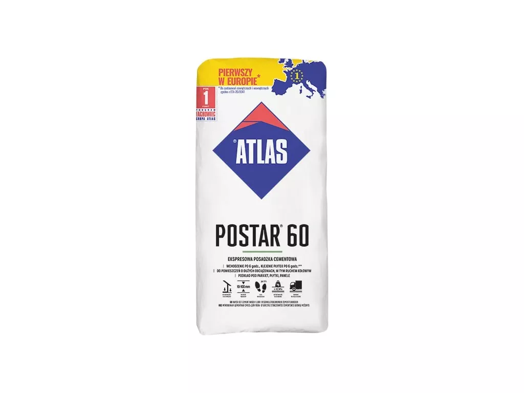 Expresní cementový potěr Atlas Postar 60 25 kg