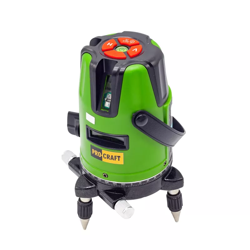Laser zelený liniový, křížový samonivelační LE-3D Procraft