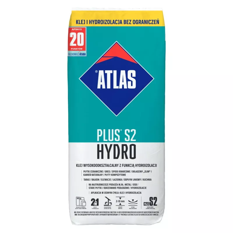 Lepidlo hydroizolační Atlas Plus S2 Hydro C2TE S2 15 kg