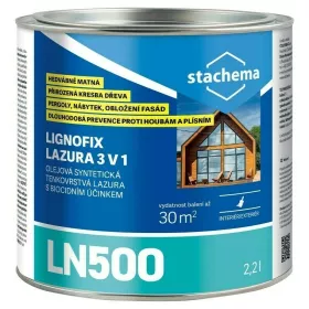 LN500 Lignofix LAZURA 3v1 2,2 l | Bezbarvý s UV, Dub, Ořech, Mahagon, Pinie, Wenge, Zlatý dub