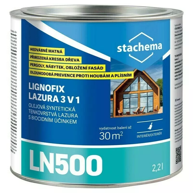 LN500 Lignofix LAZURA 3v1 2,2 l Stachema