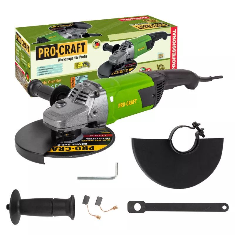 Úhlová bruska PW2650 (PW2600), 230mm Procraft