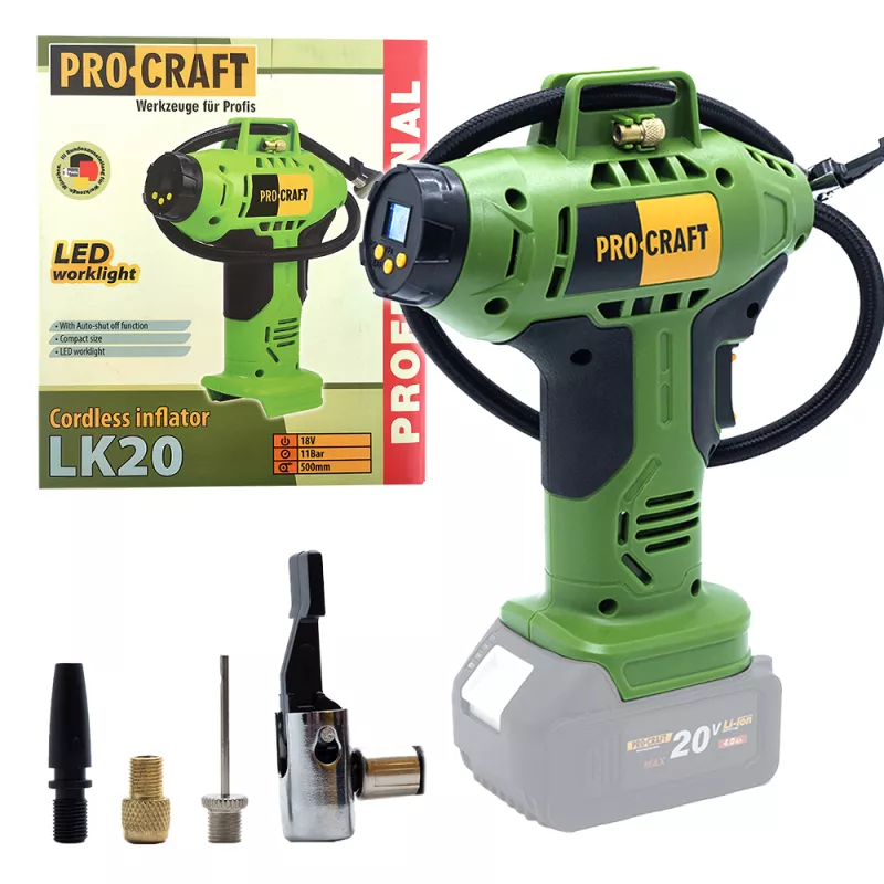 Aku kompresor LK20 (bez baterie a nabíječky) Procraft