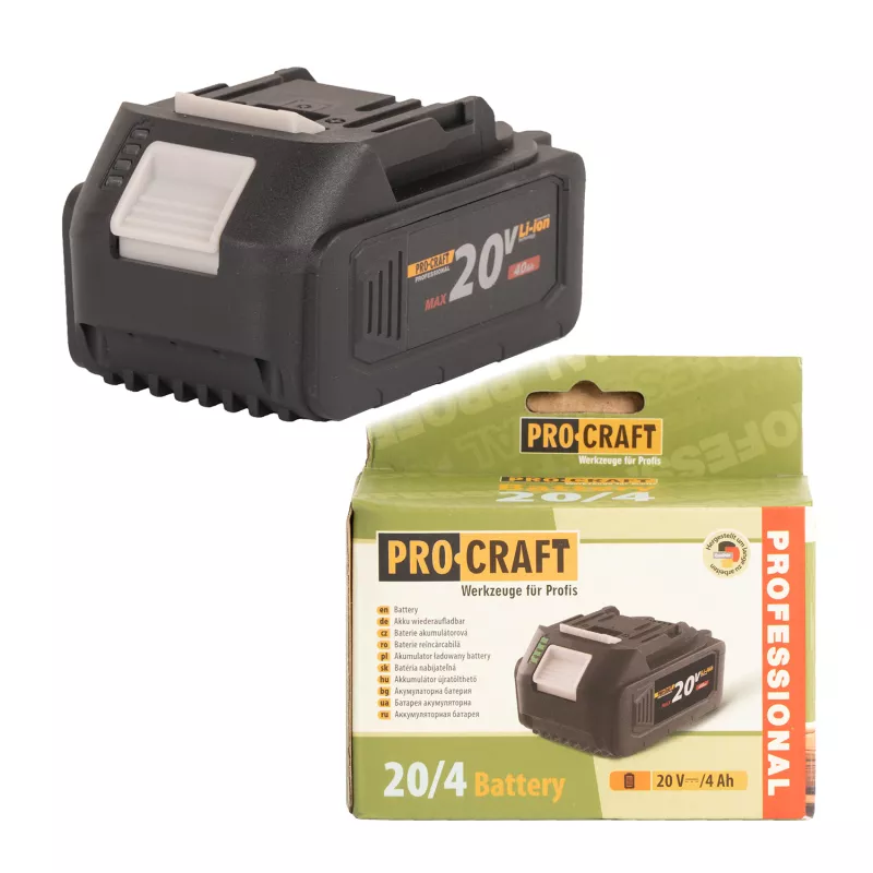Baterie akumulátorová 20V Li-ion, 4000mAh 20/4 Procraft