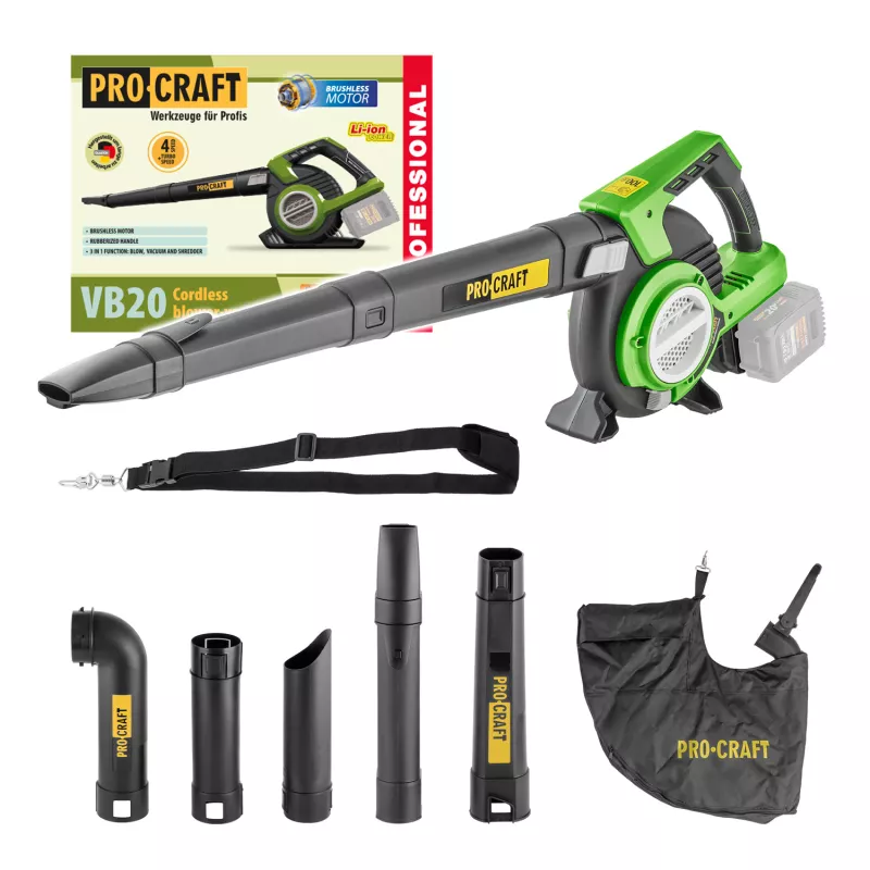 Aku fukar/vysavač listí VB20 (bez baterie a nabíječky) Procraft
