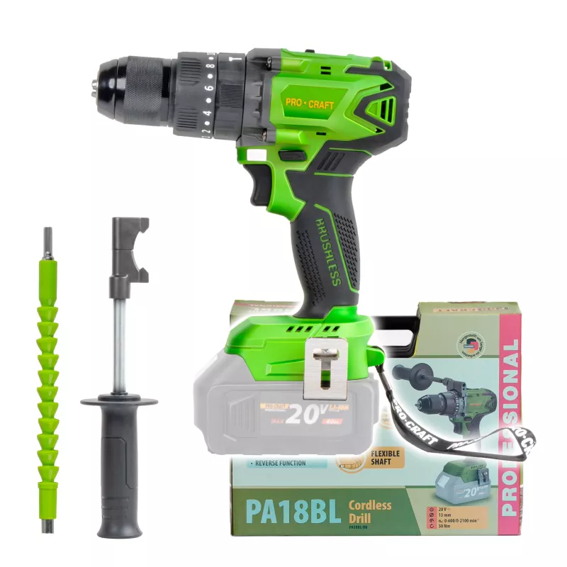 Aku vrtací šroubovák s příklepem PA18BLbb | PA18BL-BB Procraft