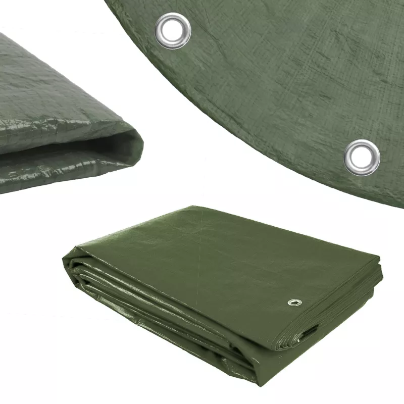 Plachta kulatá GT5,5 120g/m2 nepromokavá s oky 5,5 m zelená Procraft