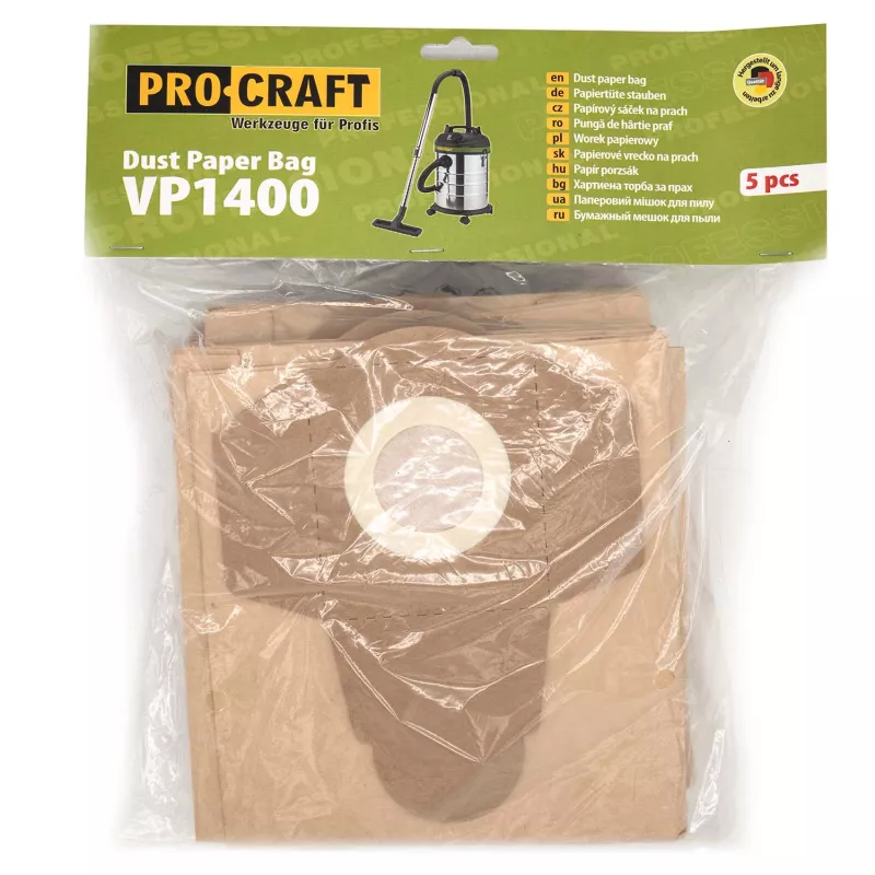 Saček papirovy pro průmyslový vysavač VP1400 | SpVP1400 Procraft