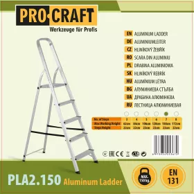 Schůdky hliníkové jednostranné 7st. PLA2.150 Procraft