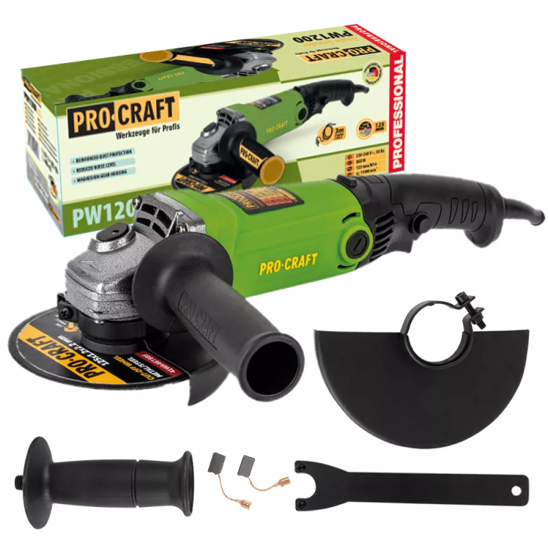 Úhlová bruska PW1200 (PW860), 125mm Procraft