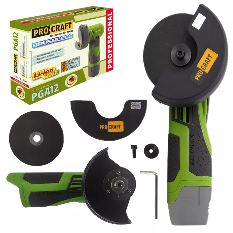 Aku mini úhlová bruska PGA12 1B, 76mm | PGA12-1B Procraft