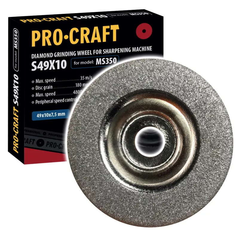 Brusný kotouč pro brousku na nože S49X10 /MS350 Procraft