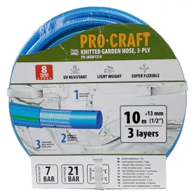 Modrá zahradní hadice PR-3KGH1310 3 vrstvy, 1/2" 10m Procraft