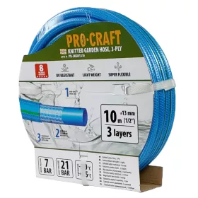 Modrá zahradní hadice PR-3KGH1310 3 vrstvy, 1/2" 10m Procraft