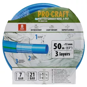 Modrá zahradní hadice PR-3KGH1350 3 vrstvy, 1/2" 50m Procraft