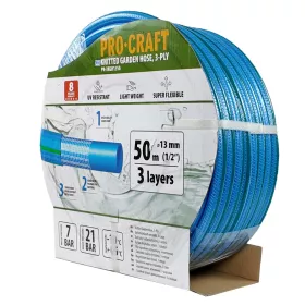 Modrá zahradní hadice PR-3KGH1350 3 vrstvy, 1/2" 50m Procraft