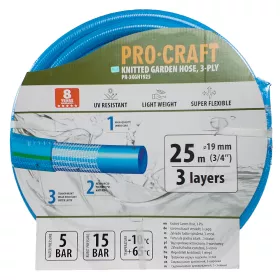 Modrá zahradní hadice PR-3KGH1925 3 vrstvy, 3/4" 25 m Procraft