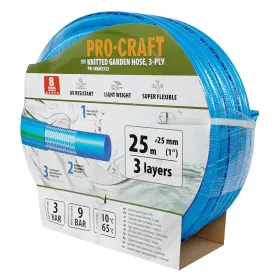 Modrá zahradní hadice PR-3KGH2525 3 vrstvy, 1" 25 m Procraft