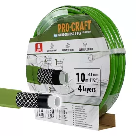 Zelená zahradní hadice PR-4GH1310 4 vrstvy, 1/2" 10 m