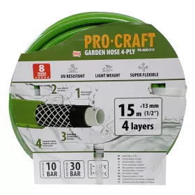 Zelená zahradní hadice PR-4GH1315 4 vrstvy, 1/2" 15 m Procraft Zelená zahradní hadice PR-4GH1315 4 vrstvy, 1/2" 15 m Procraft