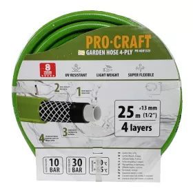 Zelená zahradní hadice PR-4GH1325 4 vrstvy, 1/2" 25 m Procraft