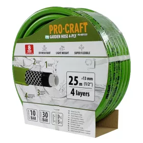 Zelená zahradní hadice PR-4GH1325 4 vrstvy, 1/2" 25 m Procraft