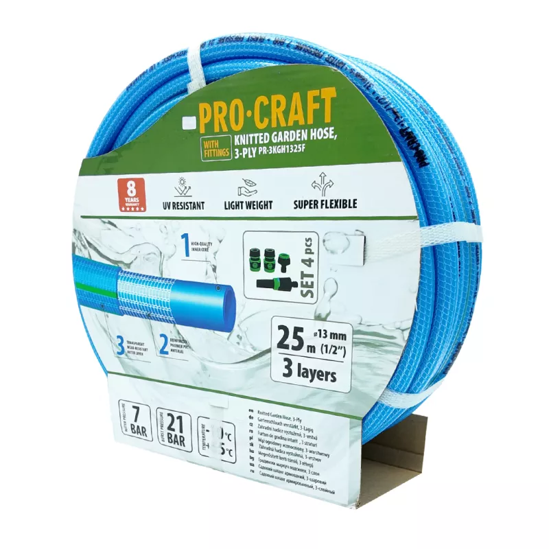 Modrá zahradní hadice PR-3KGH1325F Procraft