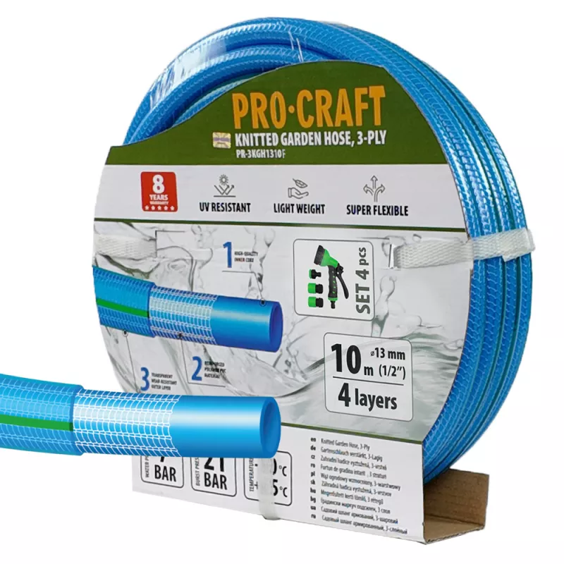 Modrá zahradní hadicí PR-3KGH1310F Procraft