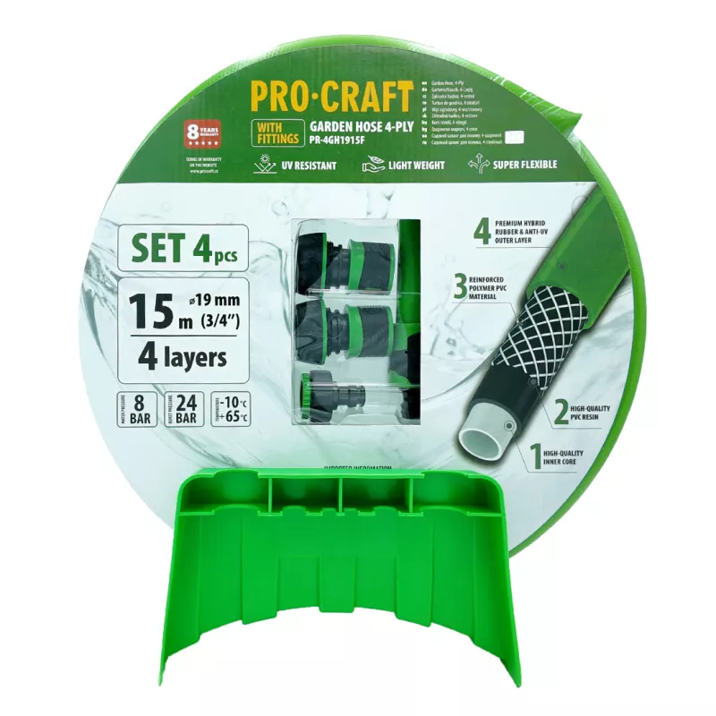 Zelená zahradní hadice PR-4GH1915F Procraft