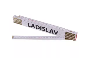 Metr skládací 2m LADISLAV (PROFI,bílý,dřevo)