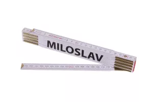 Metr skládací 2m MILOSLAV (PROFI,bílý,dřevo)