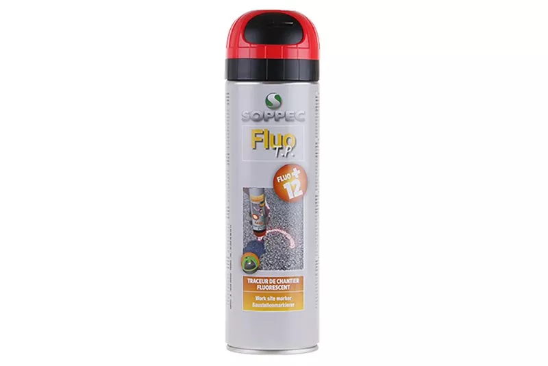 Sprej fluorescenční FLUO 12M červený 500ml SOPPEC