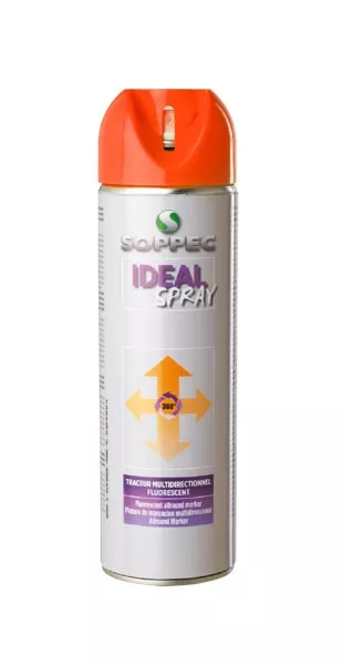 Sprej fluorescenční IDEAL 12M oranžový 500ml SOPPEC