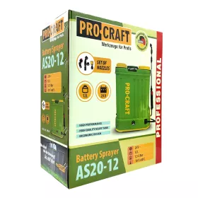 AKU postřikovač AS20-12 sada s baterií 20V 2Ah a nabiječkou | SAS20-12/20-2A/20-1 Procraft AKU postřikovač AS20-12 sada s baterií 20V 2Ah a nabiječkou | SAS20-12/20-2A/20-1 Procraft