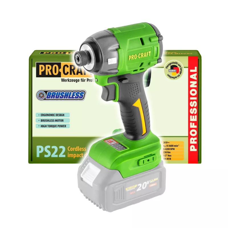 Aku rázový utahovák PS22bb (bez baterie a nabíječky) Procraft
