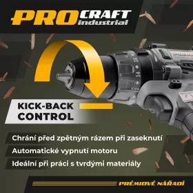 Aku vrtací šroubovák Industrial CD20A | CD20A-1b-c Procraft industrial