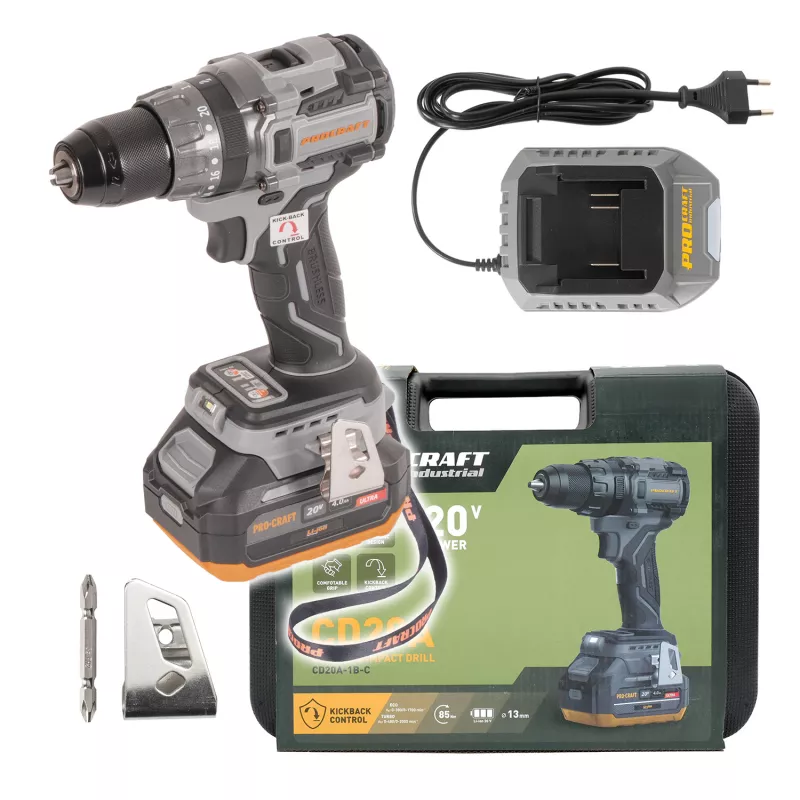 Aku vrtací šroubovák Industrial CD20A | CD20A-1b-c Procraft industrial