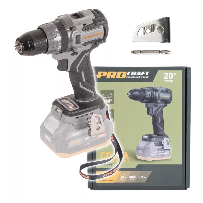 Aku vrtací šroubovák Industrial CD20Abb (bez baterie a nabíječky) Procraft industrial