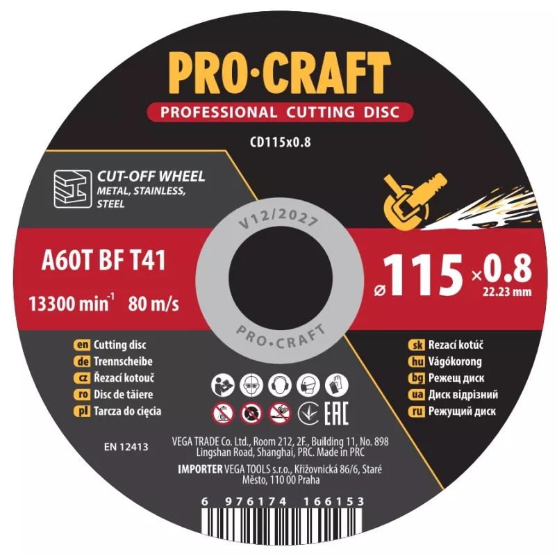 Řezný kotouč CD115x0.8 Procraft