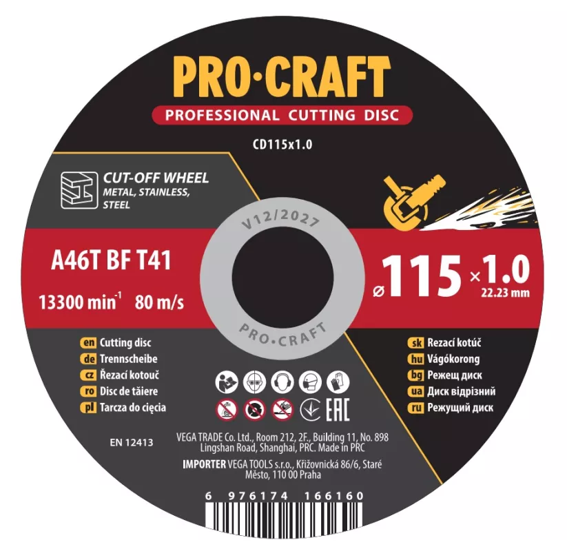 Řezný kotouč CD115x1.0 Procraft