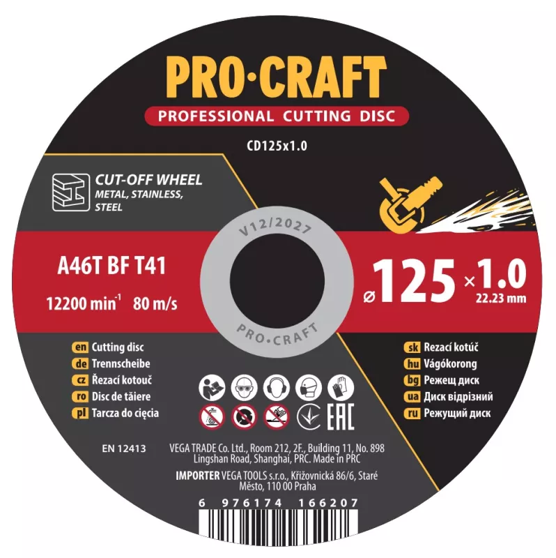 Řezný kotouč CD125x1.0 Procraft