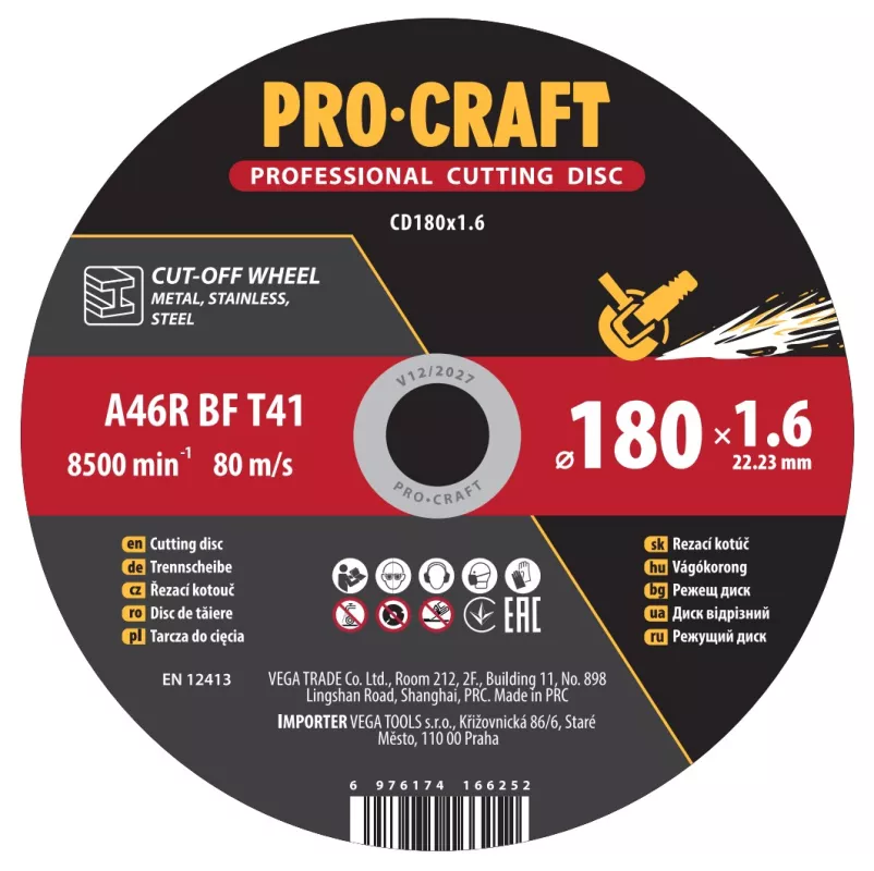 Řezný kotouč CD180x1.6 Procraft