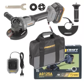 Aku úhlová bruska Industrial AG125A-1B-F (Taška), 125mm