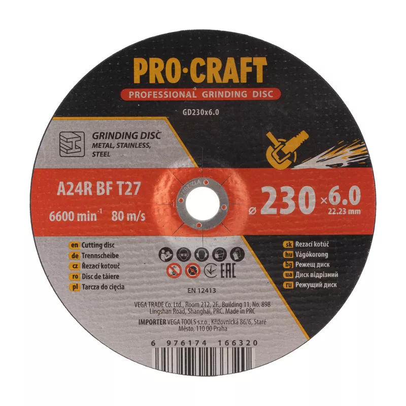 Brusný kotouč GD230x6.0 Procraft