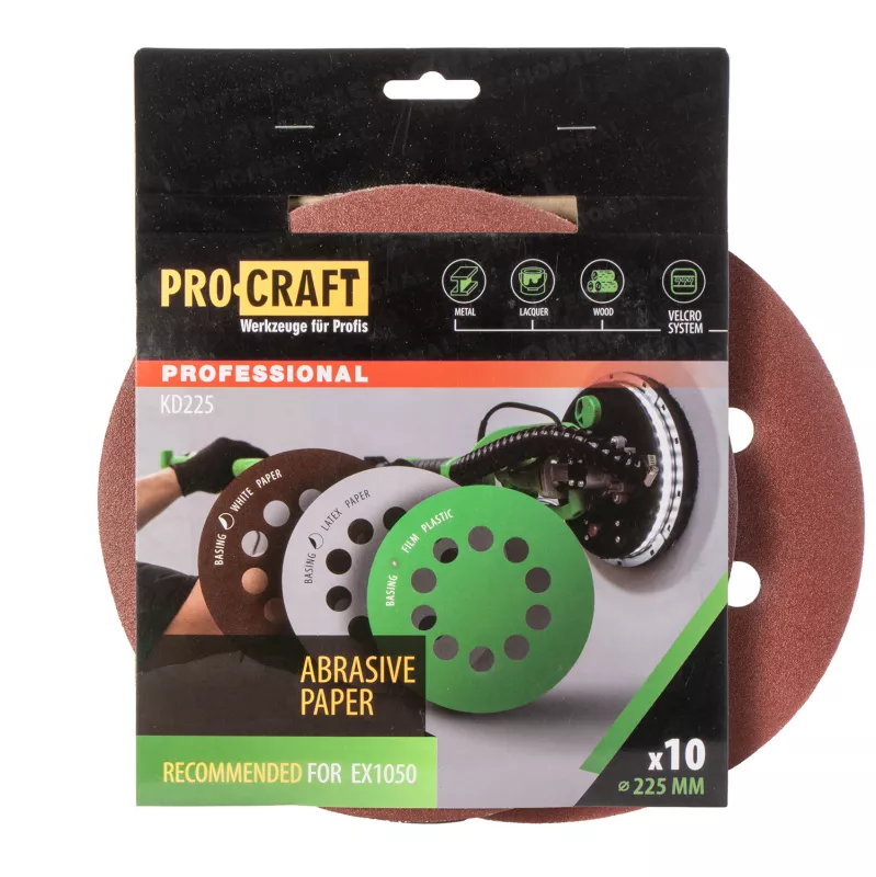 Brusný papír 10 ks. КD225.180 | KD225.180 Procraft