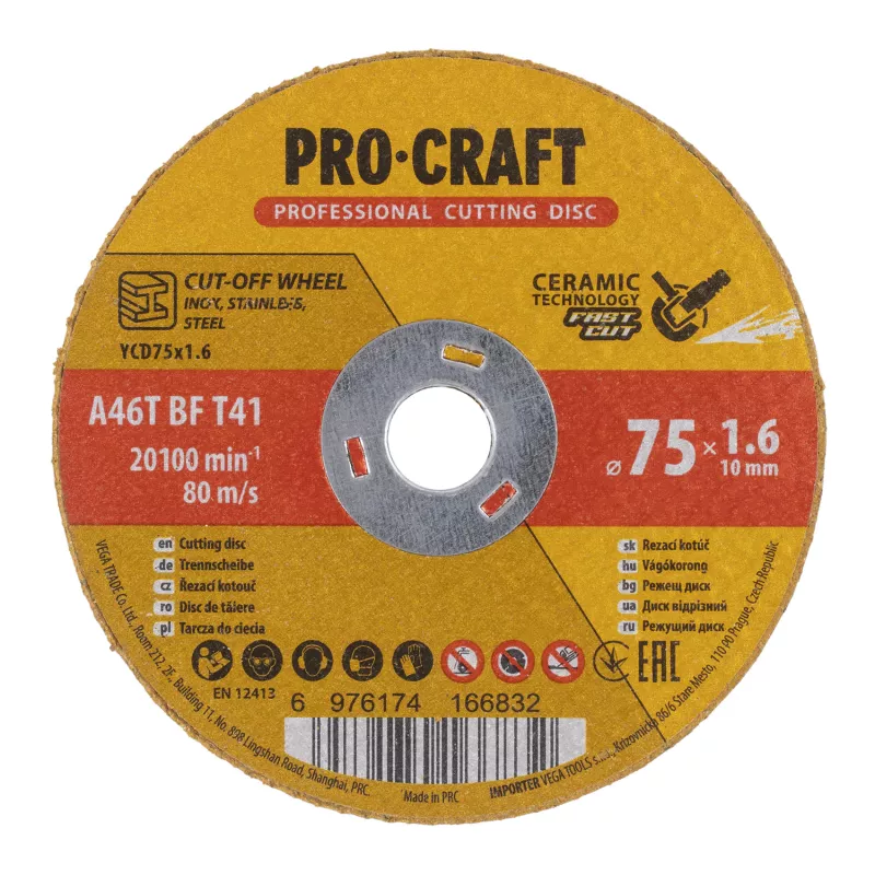 Keramický řezný kotouč YCD75x1.6 Procraft